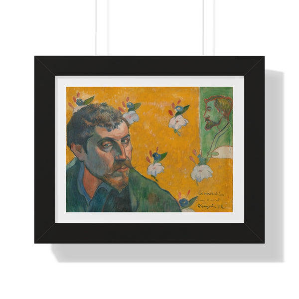 Self-portrait with portrait of Bernard, ‘Les Misérables’ by Paul Gauguin - Framed Print - Zapista