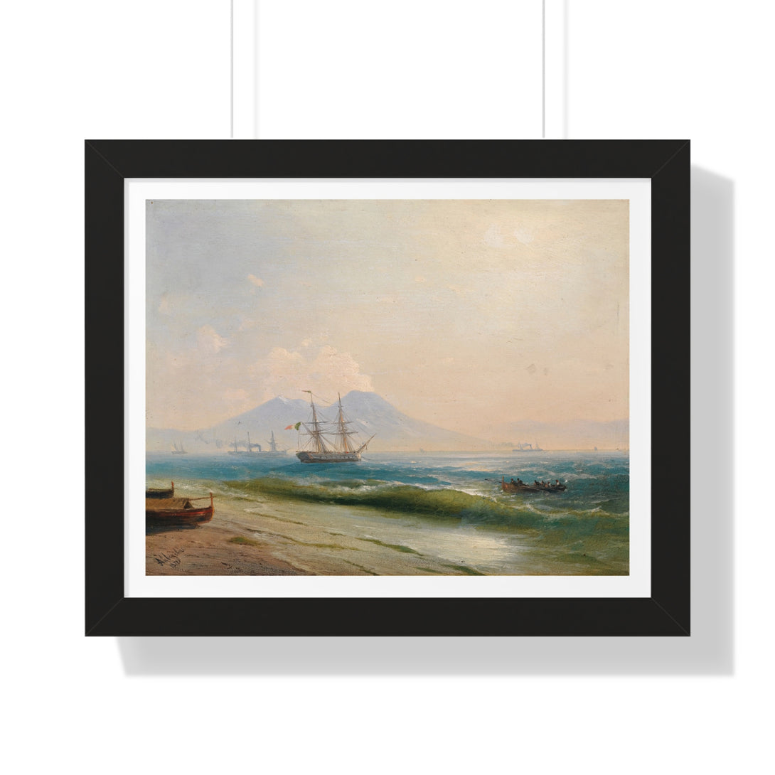 View Of Mount Vesuvius by Ivan Aivazovsky - Framed Print - Zapista