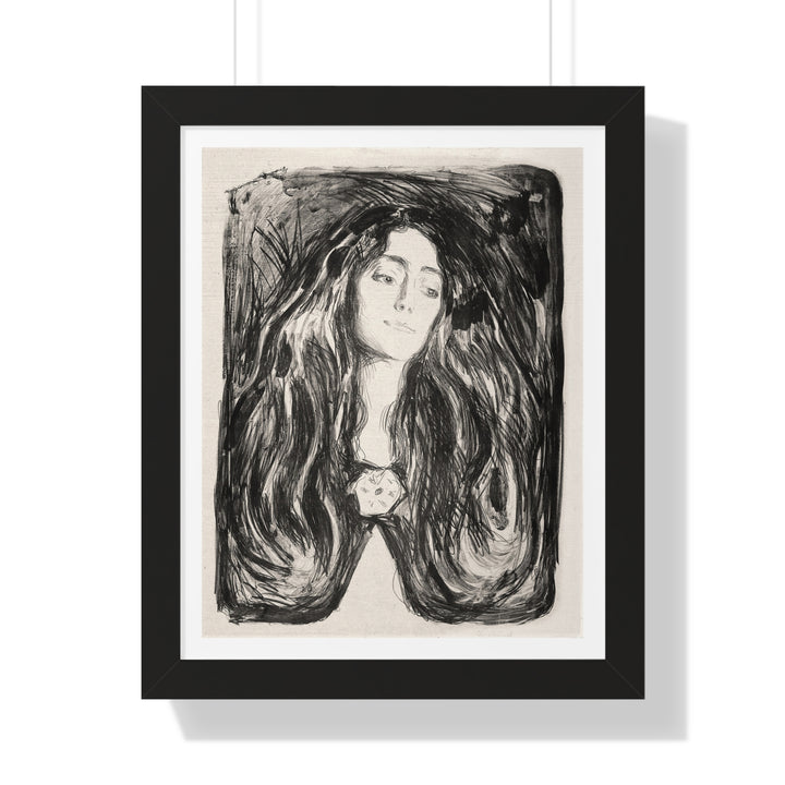 The Brooch. Eva Mudocci by Edvard Munch - Framed Print - Zapista