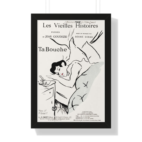 Les Vieilles histoires: Ta Bouche - Framed Print