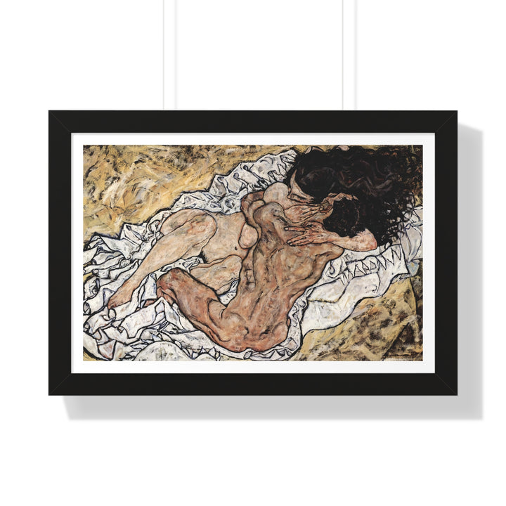 The Embrace by Egon Schiele - Framed Print - Zapista