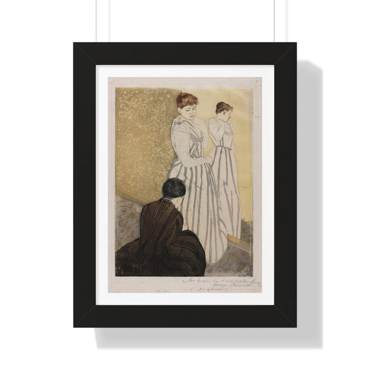 The Fitting by Mary Cassatt - Framed Print - Zapista