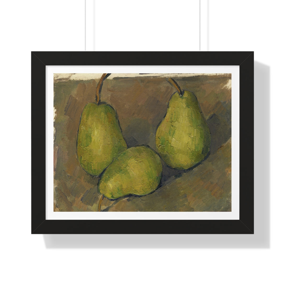 Three Pears by Paul Cézanne - Framed Print - Zapista