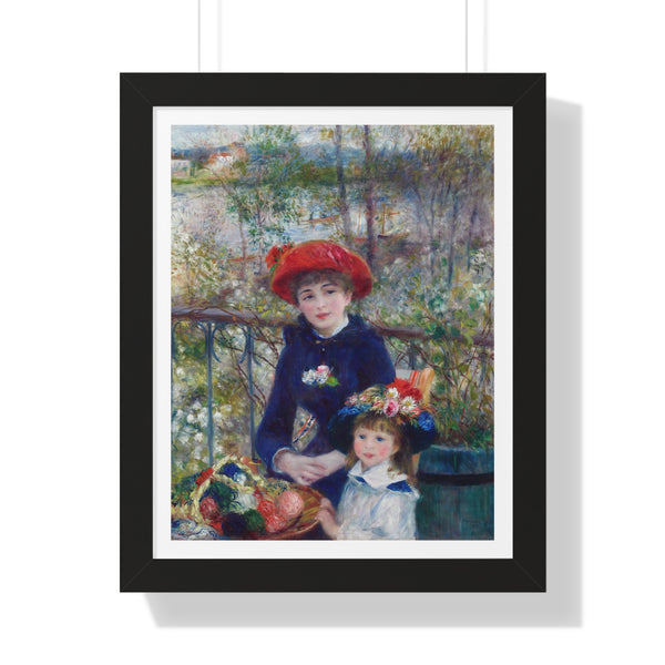 Two Sisters (On the Terrace) by Pierre-Auguste Renoir - Framed Print - Zapista