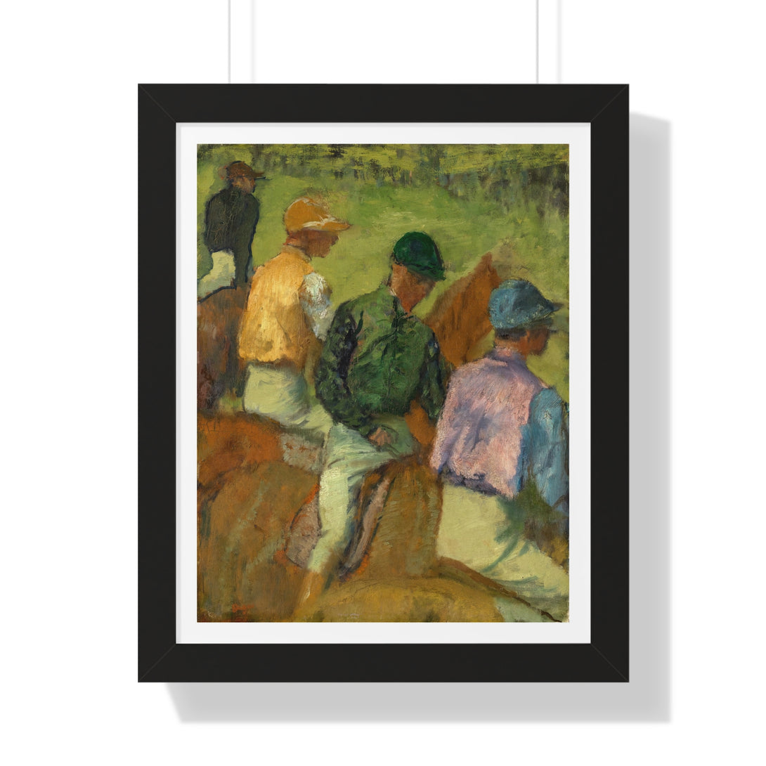 Four Jockeys by Edgar Degas - Framed Print - Zapista