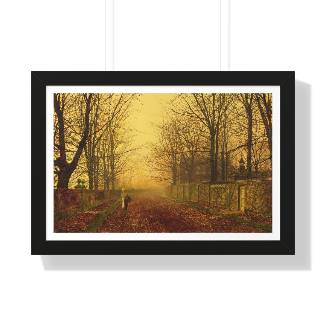 A Golden Idyll by John Atkinson Grimshaw - Framed Print - Zapista