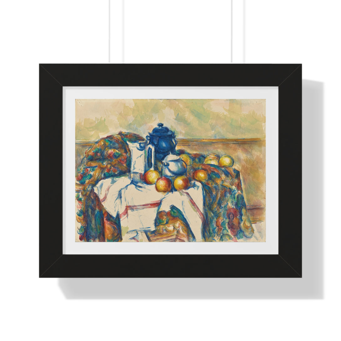 Still Life with Blue Pot by Paul Cézanne - Framed Print - Zapista