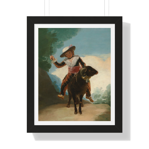 Boy on a Ram - Framed Print