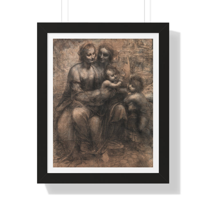 The Virgin and Child with Saint Anne and Saint John the Baptist by Leonardo da Vinci - Framed Print - Zapista