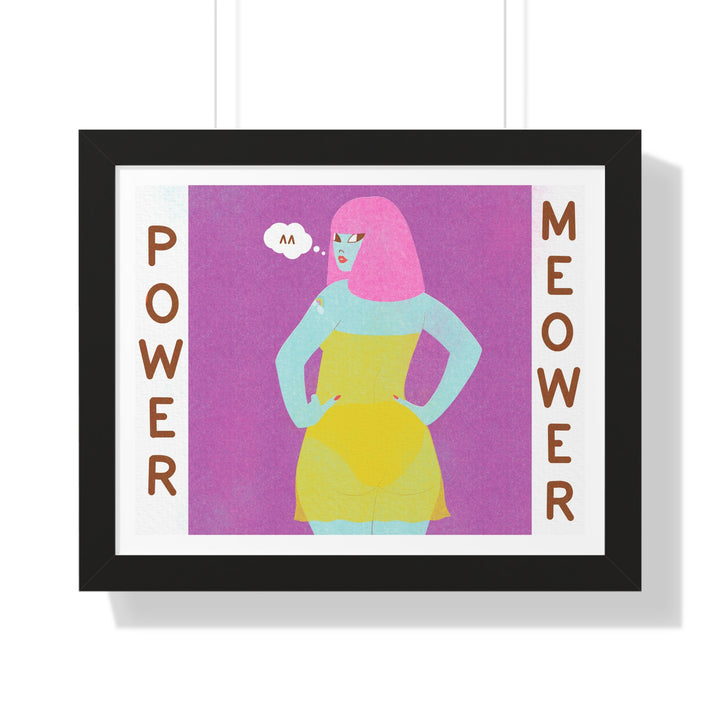 Power Meower - Framed Print - Zapista