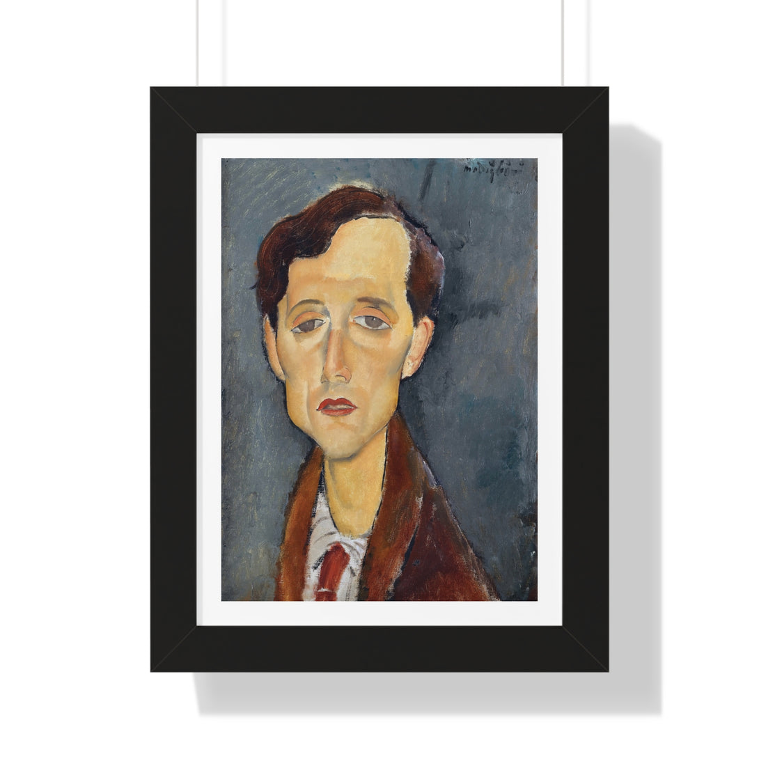 Portrait of Frans Hellens by Amedeo Modigliani - Framed Print - Zapista