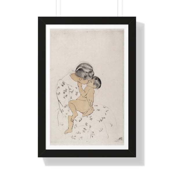 Mother's Kiss by Mary Cassatt - Framed Print - Zapista