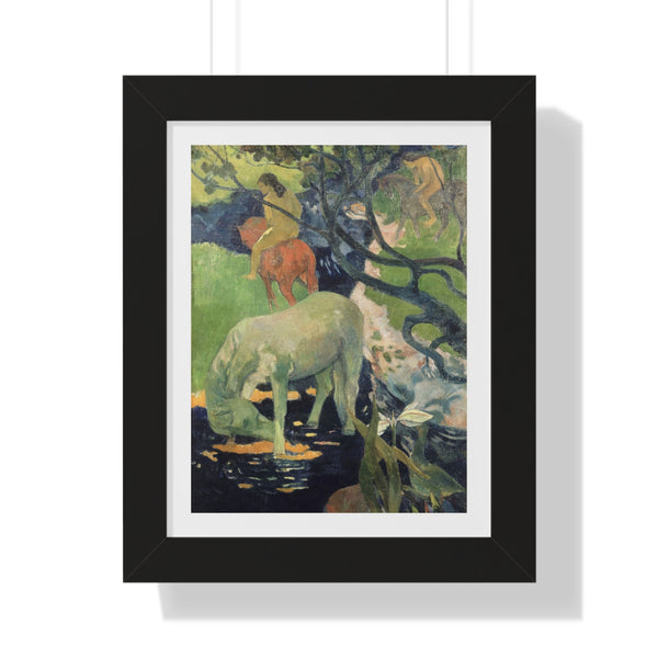 The White Horse by Paul Gauguin - Framed Print - Zapista