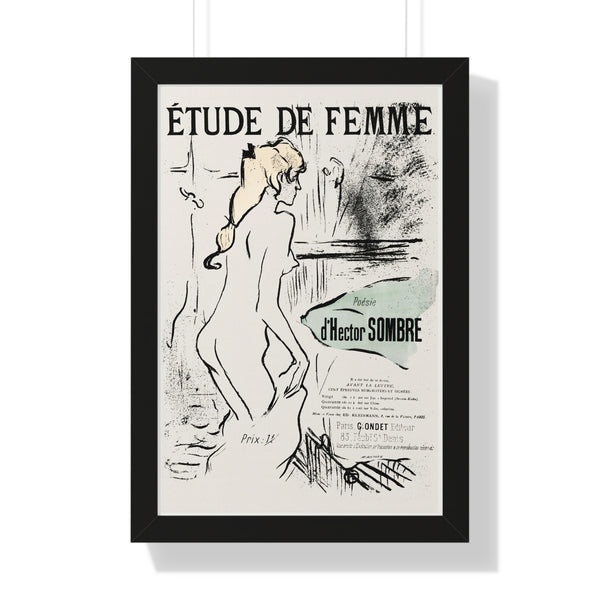 Study of a Woman (Etude de femme) by Henri de Toulouse-Lautrec - Framed Print - Zapista