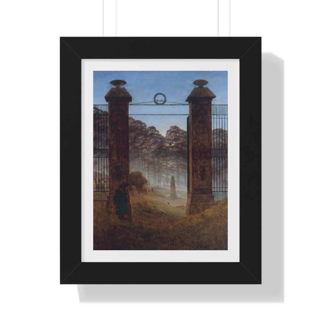 The Cemetery Entrance by Caspar David Friedrich - Framed Print - Zapista