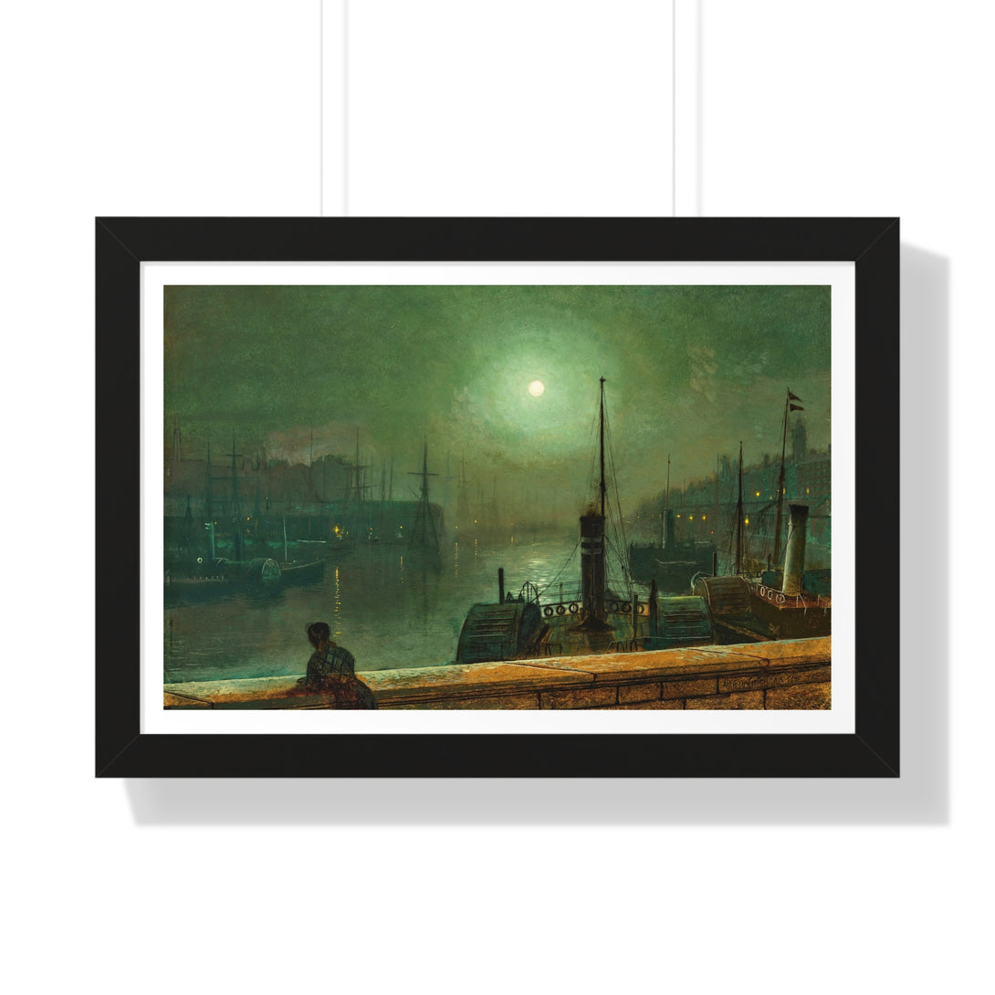 On the Clyde, Glasgow by John Atkinson Grimshaw - Framed Print - Zapista