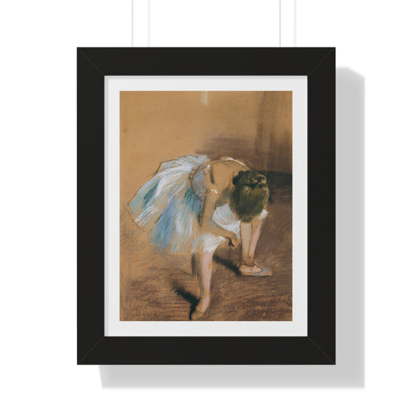 Seated Dancer by Edgar Degas - Framed Print - Zapista