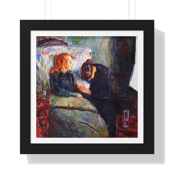 The Sick Child by Edvard Munch - Framed Print - Zapista