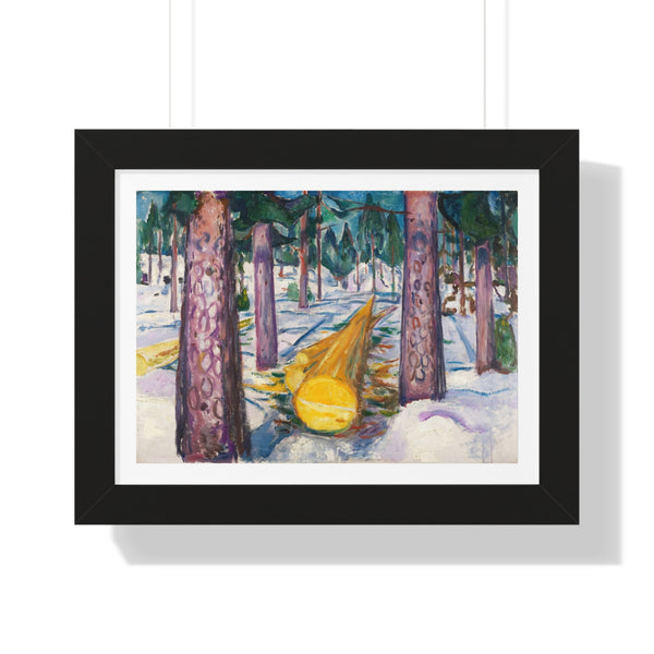 The Yellow Log by Edvard Munch - Framed Print - Zapista