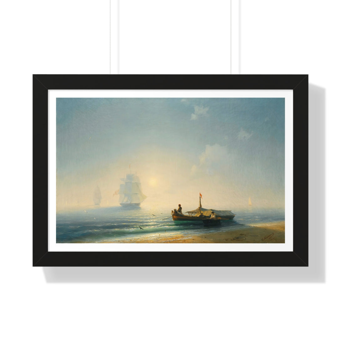 Fishermen At Dawn, Naples by Ivan Aivazovsky - Framed Print - Zapista