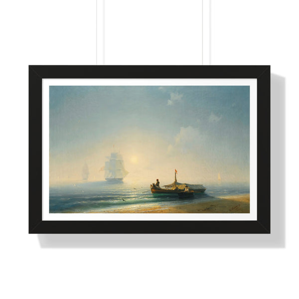 Fishermen At Dawn, Naples - Framed Print