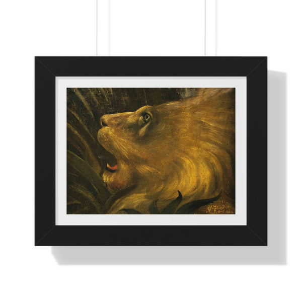 Tête de lion by Henri Rousseau - Framed Print - Zapista