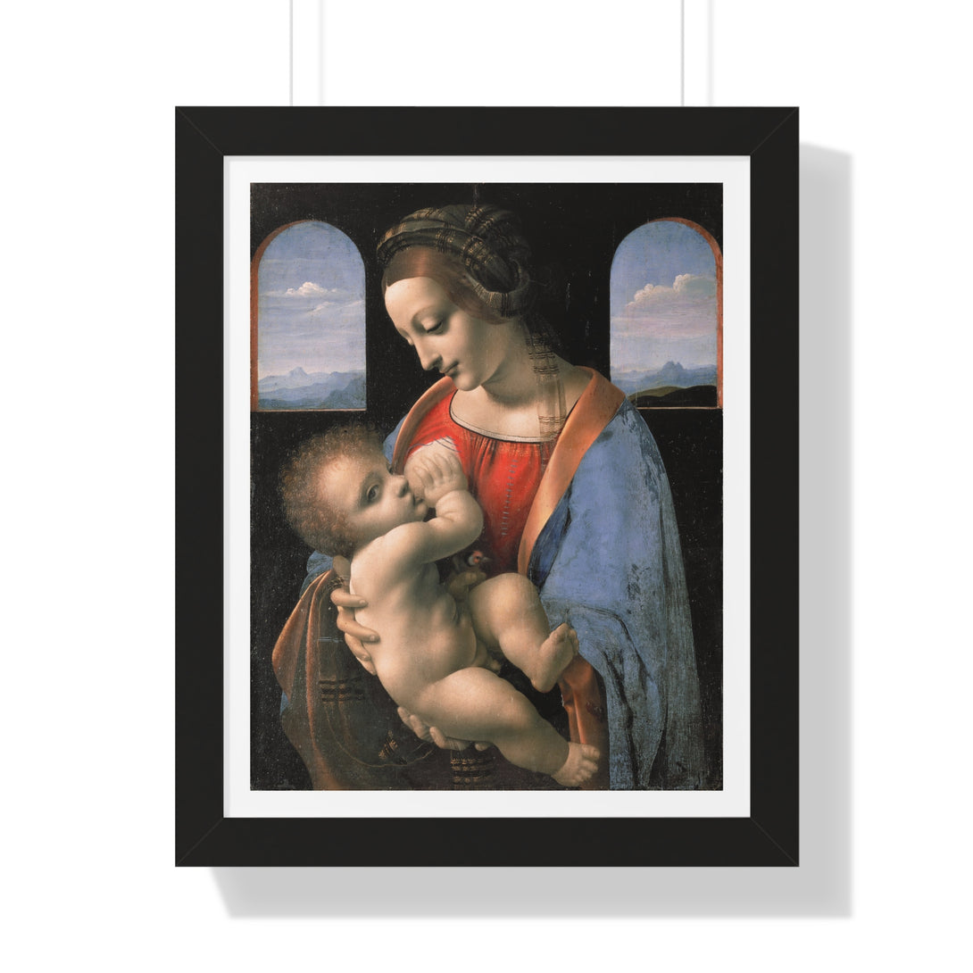 Madonna Litta by Leonardo da Vinci - Framed Print - Zapista