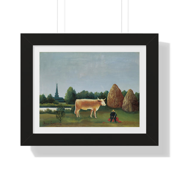 Scene in Bagneux on the Outskirts of Paris by Henri Rousseau - Framed Print - Zapista