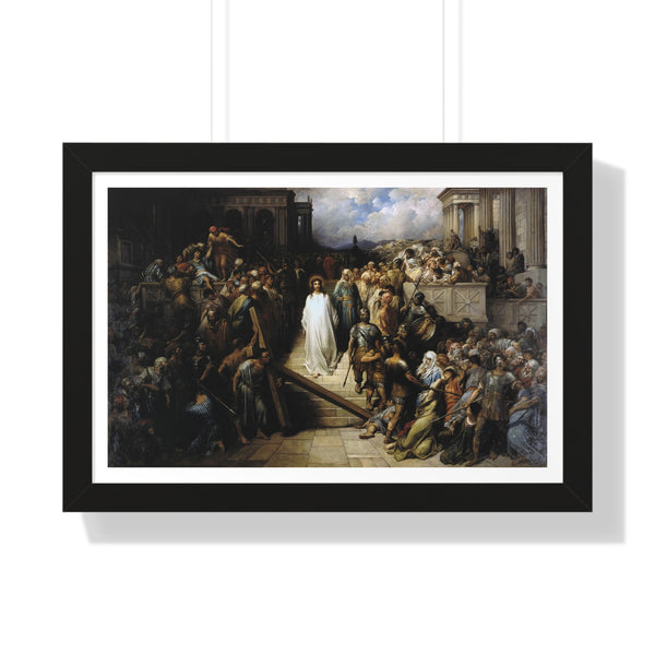 Christ Leaving the Praetorium by Gustave Doré - Framed Print - Zapista