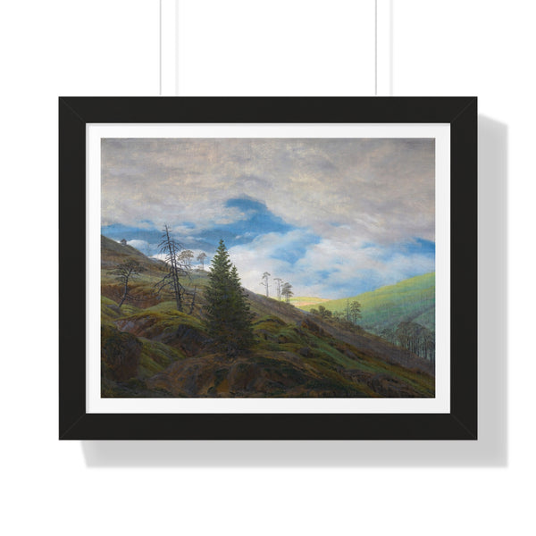 Sonnenblick im Riesengebirge (Sunburst in the Riesengebirge) by Caspar David Friedrich - Framed Print - Zapista