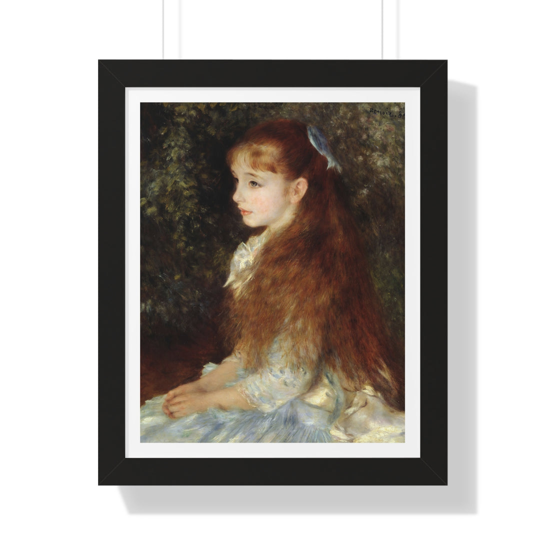 Portrait of Mademoiselle Irene Cahen d'Anvers by Pierre-Auguste Renoir - Framed Print - Zapista