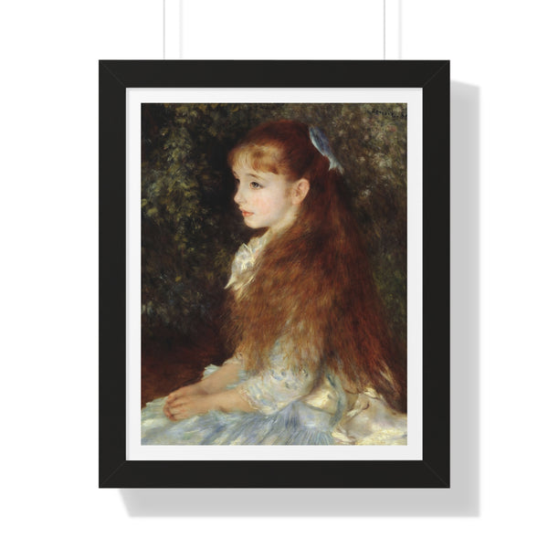 Portrait of Mademoiselle Irene Cahen d'Anvers by Pierre-Auguste Renoir - Framed Print - Zapista