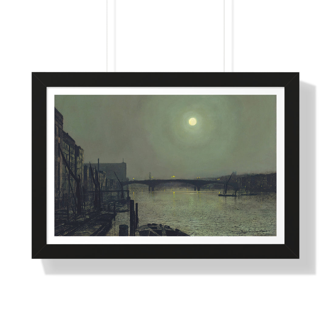 Southwark Bridge from Blackfriars by John Atkinson Grimshaw - Framed Print - Zapista