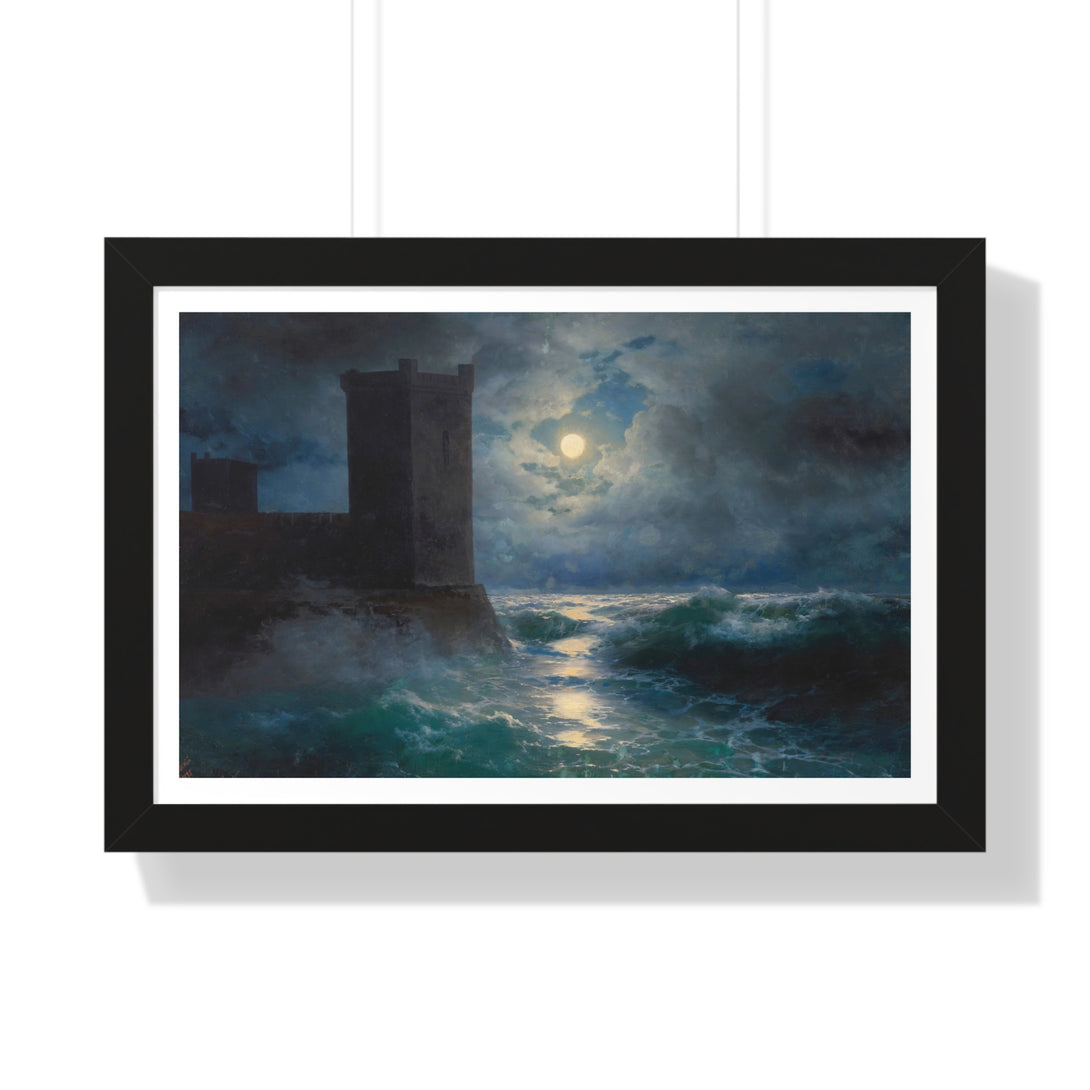 Genoese Towers in the Black Sea by Ivan Aivazovsky - Framed Print - Zapista