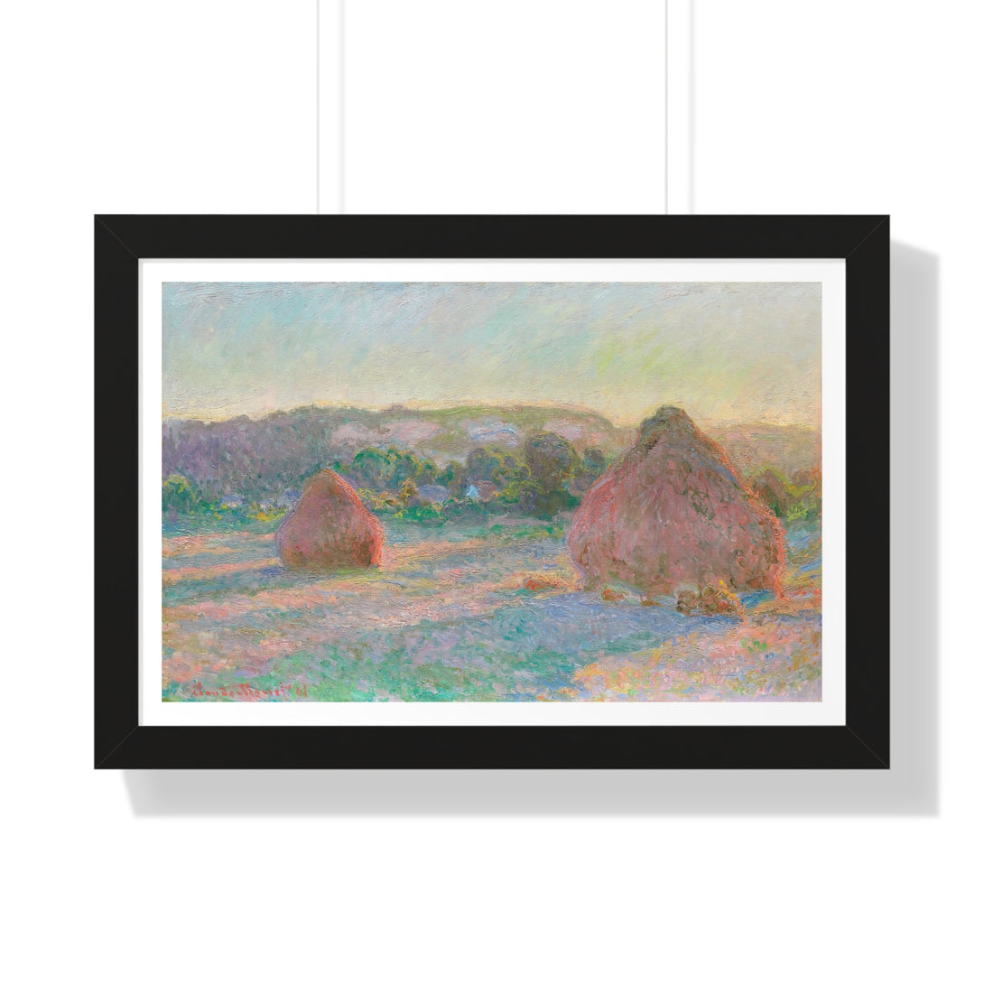 Stacks of Wheat (End of Summer) by Claude Monet - Framed Print - Zapista