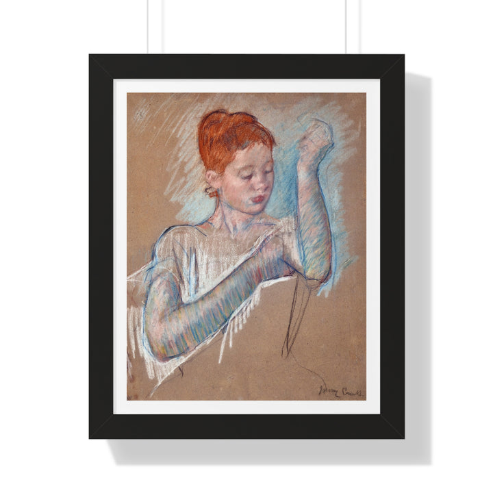 The Long Gloves by Mary Cassatt - Framed Print - Zapista