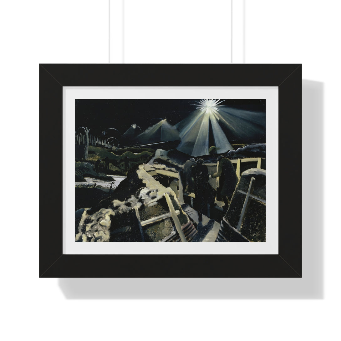 The Ypres Salient at Night by Paul Nash - Framed Print - Zapista