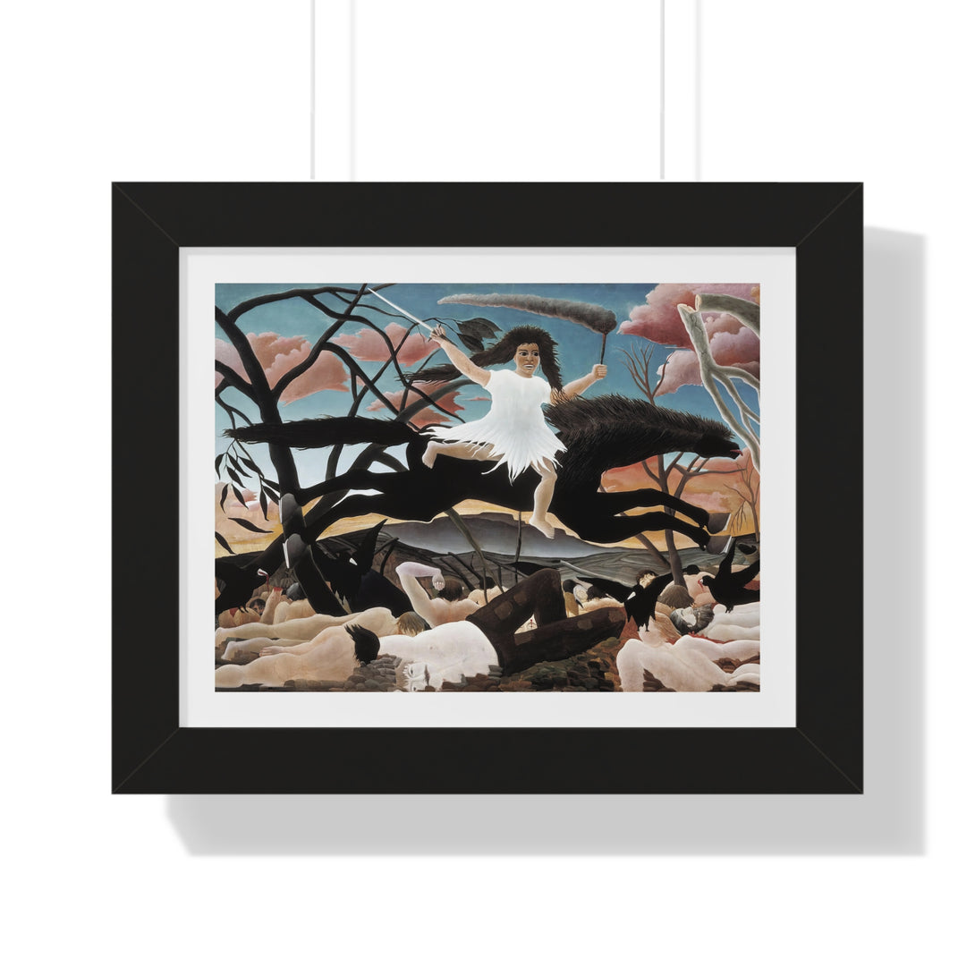 War, or The Rider of Discord by Henri Rousseau - Framed Print - Zapista