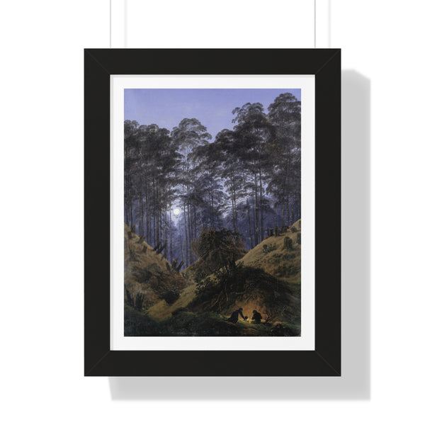 Forest Interior by Moonlight by Caspar David Friedrich - Framed Print - Zapista