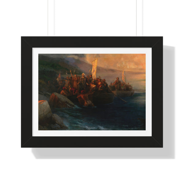 The Disembarkation of Christopher Columbus - Framed Print