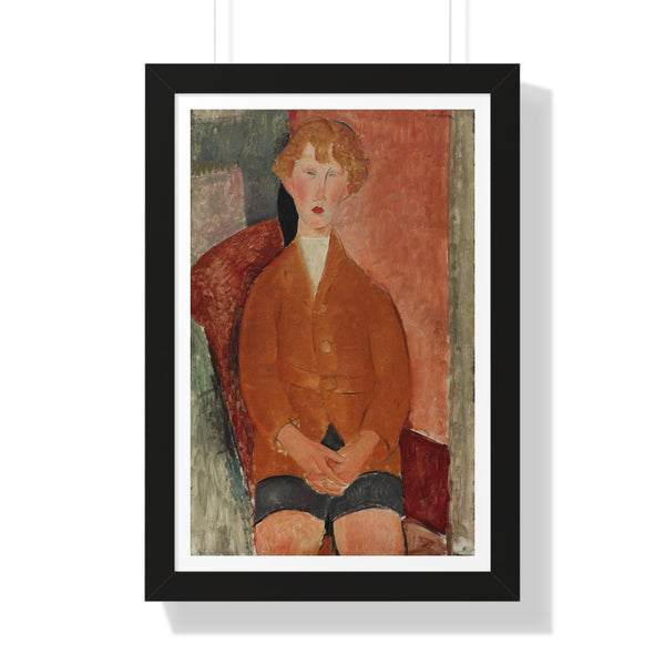 Boy in Short Pants by Amedeo Modigliani - Framed Print - Zapista