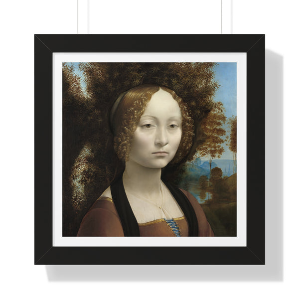 Ginevra de' Benci by Leonardo da Vinci - Framed Print - Zapista