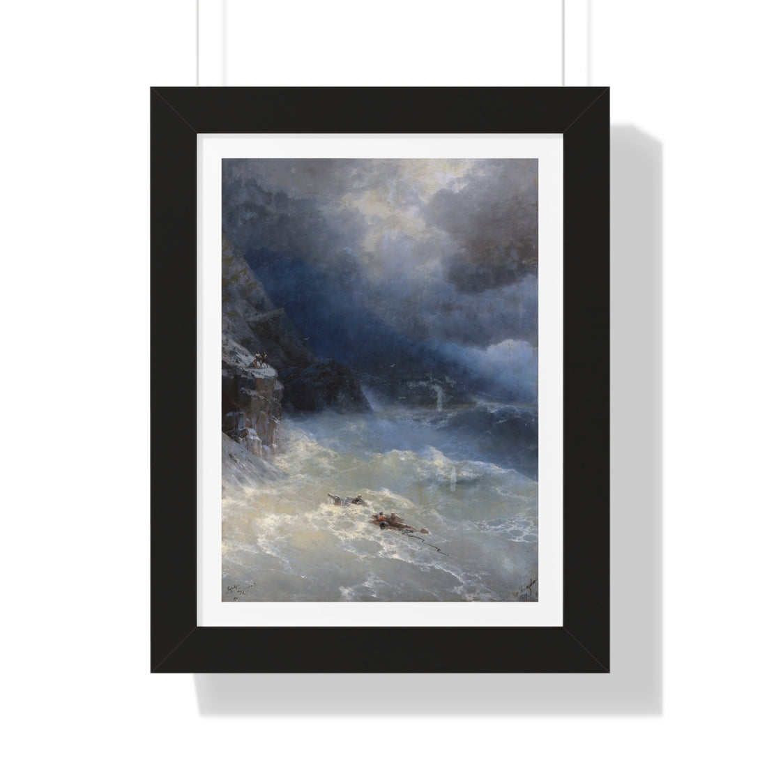 The Storm at Cape Aya by Ivan Aivazovsky - Framed Print - Zapista