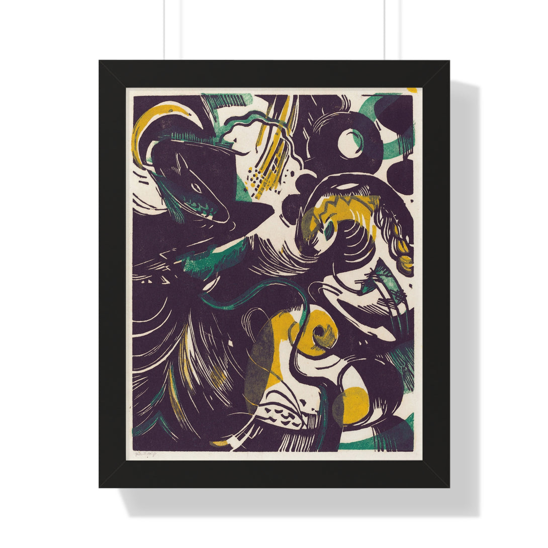 Genesis II (Schopfungsgeschichte II) by Franz Marc - Framed Print - Zapista