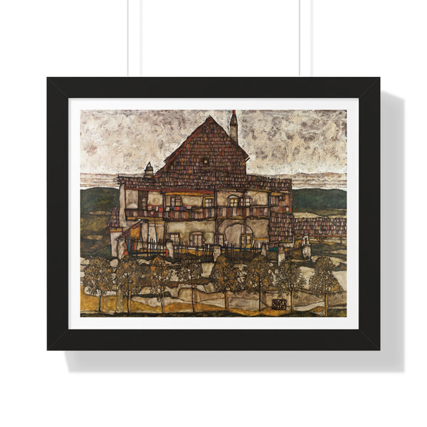 House with Shingle Roof (Old House II) by Egon Schiele - Framed Print - Zapista