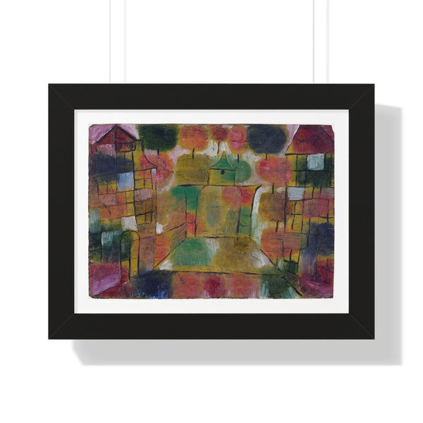 Baum und Architektur-Rhythmen - Framed Print