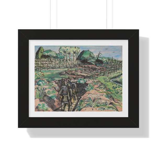 Leaving the Trenches by Paul Nash - Framed Print - Zapista