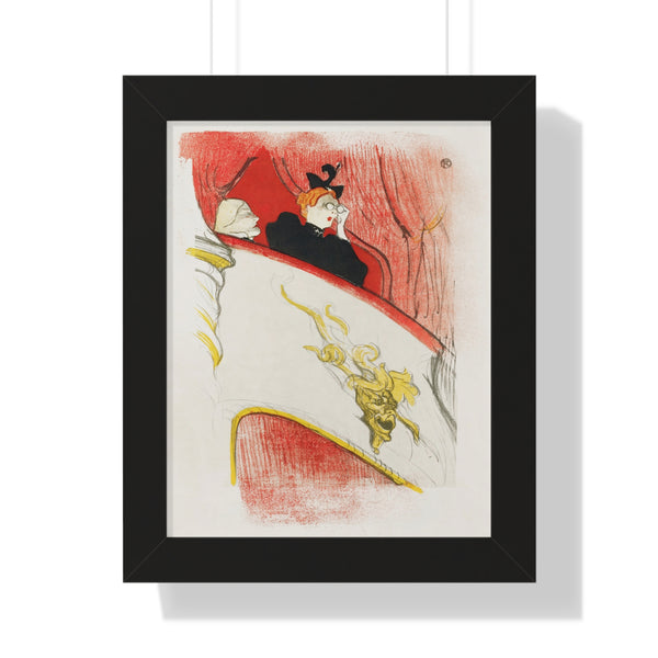 Balcony with a Gilded Grotesque Mask by Henri de Toulouse-Lautrec - Framed Print - Zapista