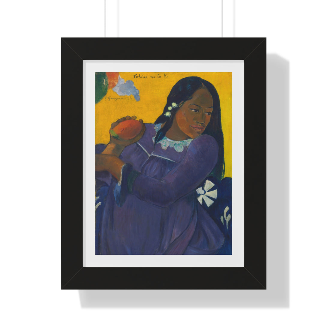 Woman with a Mango (Vahine no te vi) by Paul Gauguin - Framed Print - Zapista