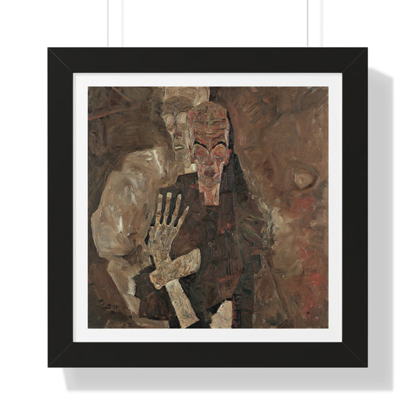 Self-Seer II (Death And Man) by Egon Schiele - Framed Print - Zapista